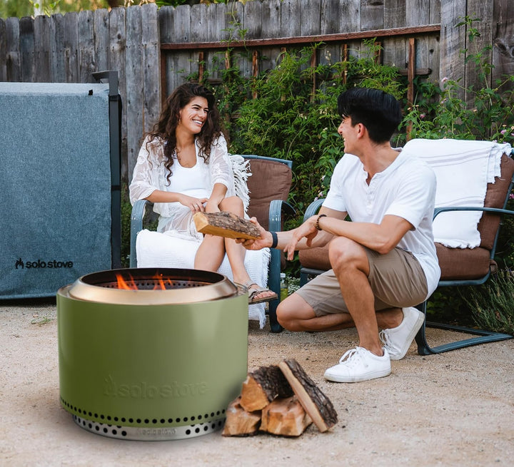 Solo Stove Feuerschale Yukon 2.0 mit Standfuss | Feuerstelle für Raucharme Holzverbrennung, Herausne