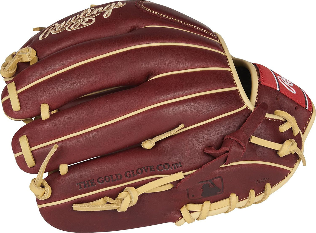Rawlings Sandlot Baseball-Handschuh-Serie Rechte Hand Wurf Infield / Krug 29,2 cm – I Web – Burgunde
