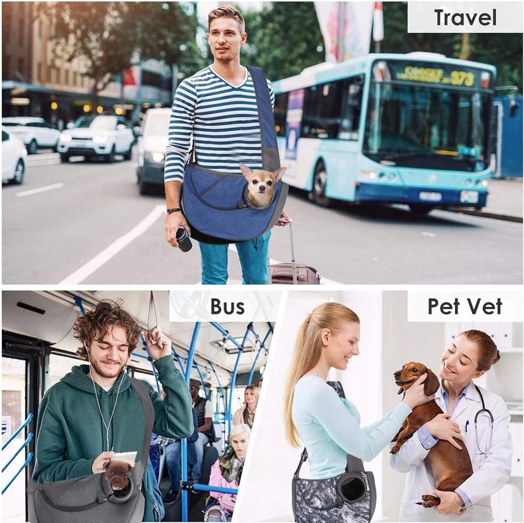 PETCUTE Hundetragetasche,Tragbar Verstellbare Tragetasche Hund, Atmungsaktives Mesh Hundetasche mit
