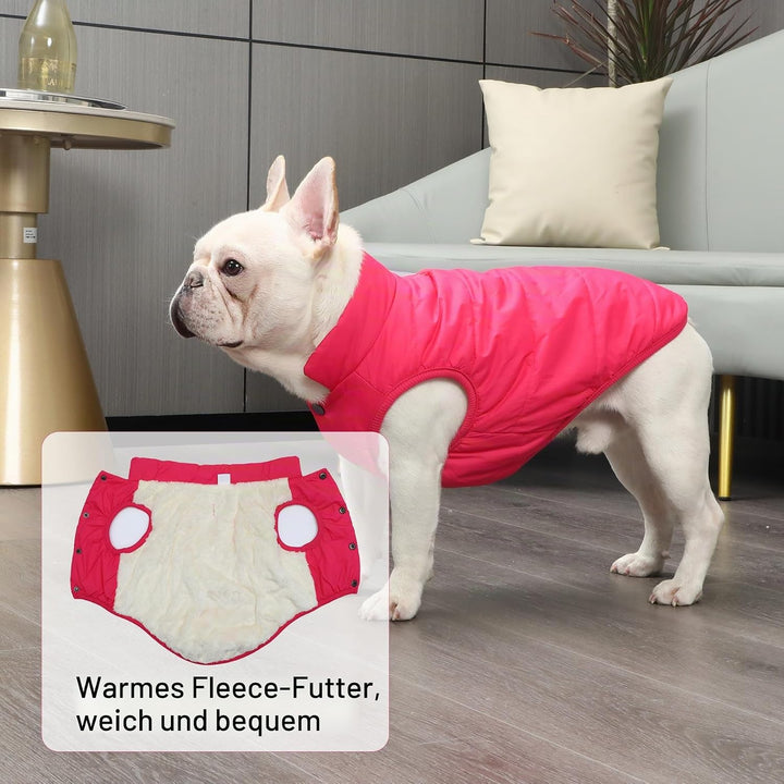 JoyDaog 2-lagige mit Fleece gefütterte Hundejacke, sehr warm für Winter und kaltes Wetter, extraweic