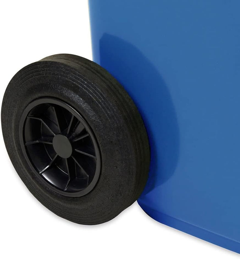 JESTIC Mülltonne Abfalltonne Reststofftonne 120L laufruhige Vollgummi-Räder NEU (blau) 120 Litros bl