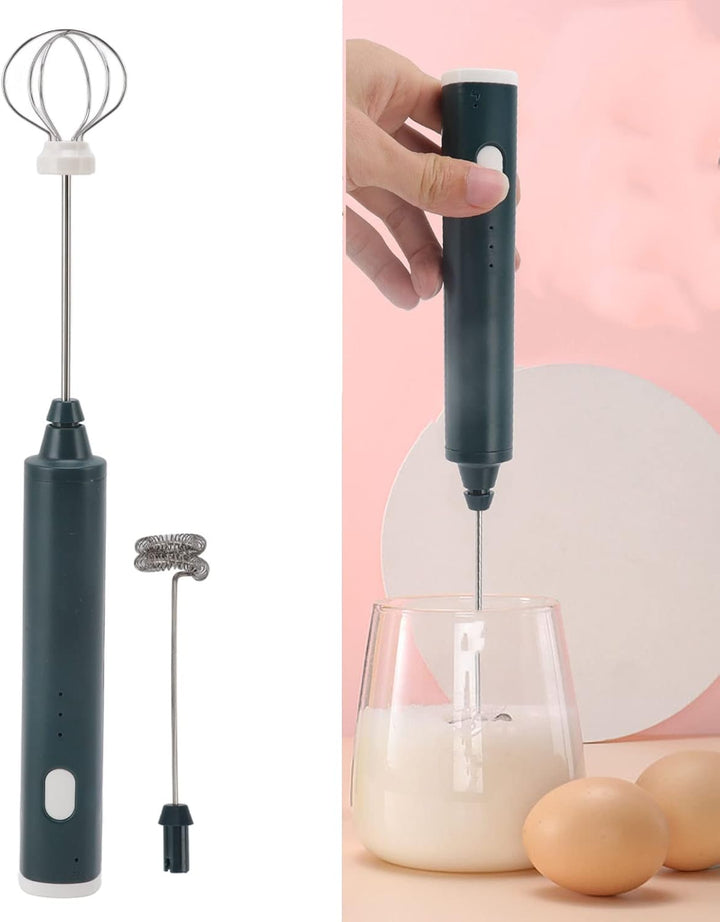 Elektrischer Mini-Stabmixer, Kabelloser Elektrischer Schneebesen mit Wiederaufladbarem USB und 2 Sch
