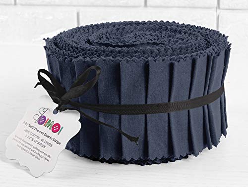Soimoi 40 Stuck Feste Dark Navy Blau Vorgeschnittene Baumwoll-Stoffstreifen Zum Quilten Von Bastelst