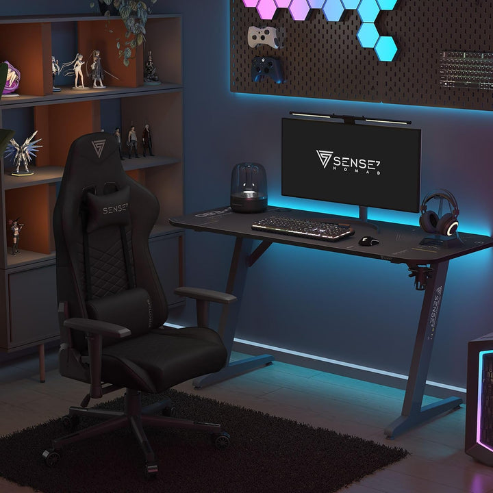 SENSE7 Gaming Stuhl Spellcaster, ergonomischer Gaming Sessel mit verstellbaren Lendenkissen Einstell