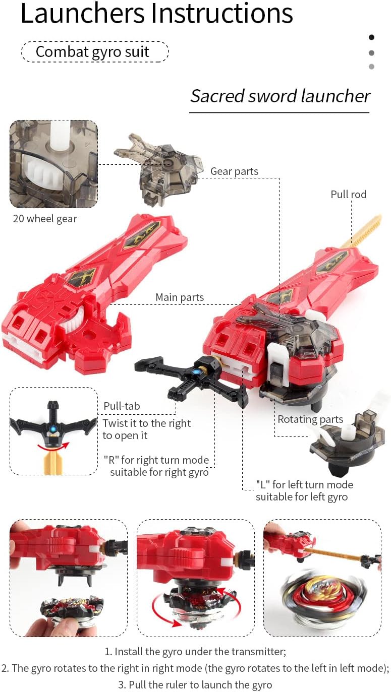 OBEST 12 Stück Kampfkreisel Set für Kinder, Bay Battling Tops Bey Gyros mit 2 Burst Turbo Launcher,