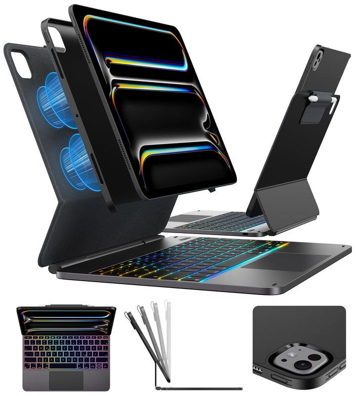 typecase Edge für Apple iPad Pro 13 Hülle mit Tastatur(M4/M5) (2024/2025), für iPad 13 Pro Hülle mit