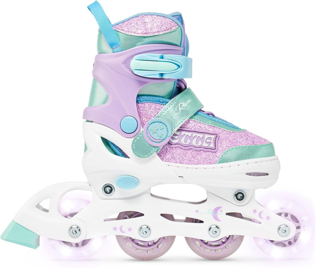 RAVEN 4in1 Inline Skates Triskates Rollschuhe Schlittschuhe Inliner für Kinder Mädchen verstellbar 2