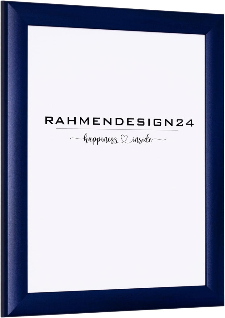 Rahmendesign24 Posterrahmen Fiona 60x60 Dunkelblau Fotorahmen, Wechselrahmen, Bilderrahmen