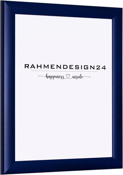 Rahmendesign24 Bilderrahmen Fiona 40x60 (POSTERFORMAT) Dunkelblau Fotorahmen, Wechselrahmen, Posterr