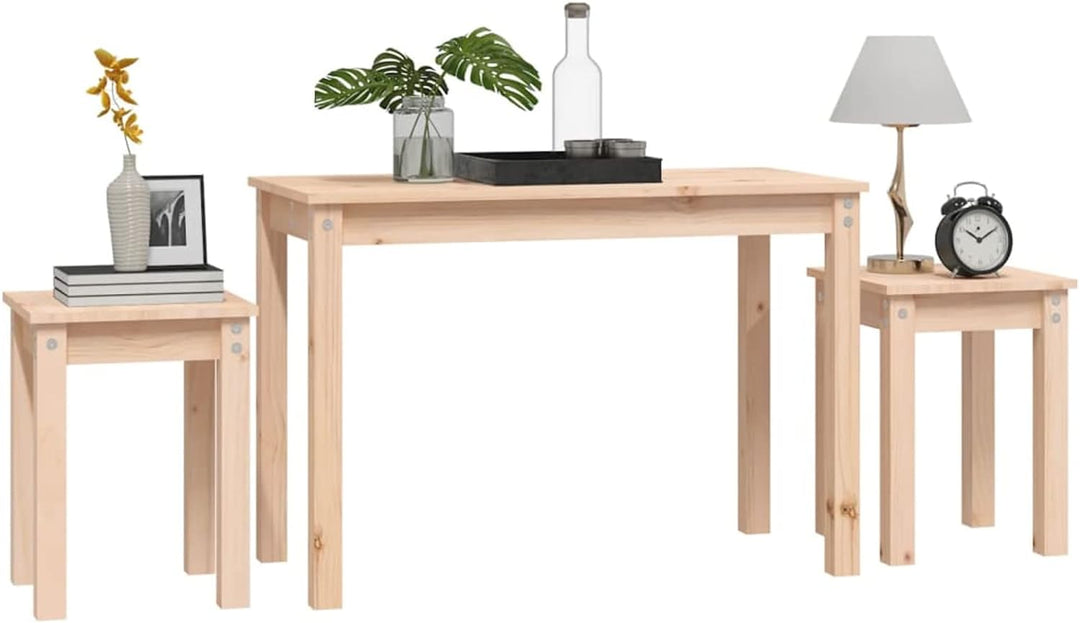 Tidyard Satztische 3 STK.Tischset Beistelltisch Satztisch-Set Tisch Seitentisch TeetischKaffeetisch