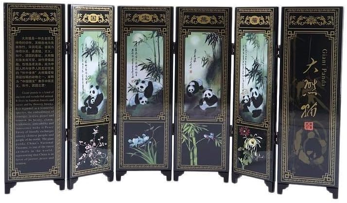 lachineuse Asiatische Dekoration, Bambus, Panda N/B, Non Applicable, Panda N/B