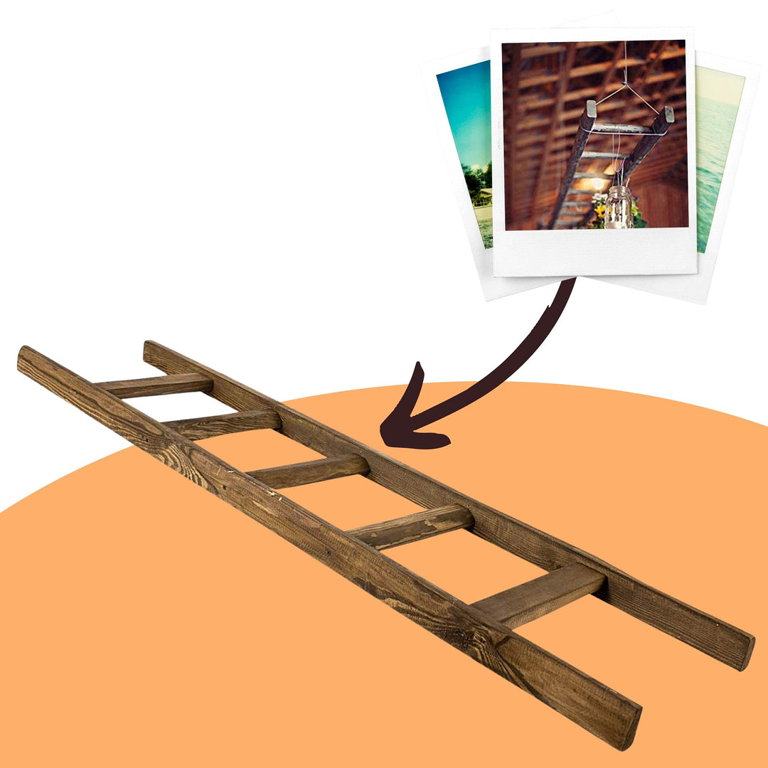 Originale Altländer Holzleiter 165cm Dekoleiter Handtuchhalter Kleiderständer Einfachleiter Handtuch