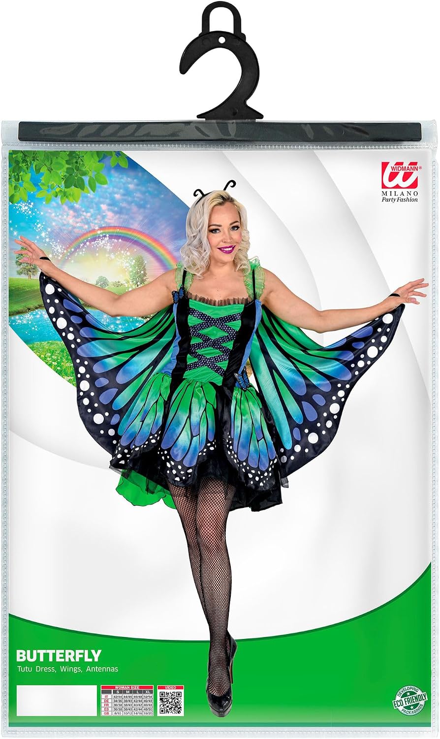 WIDMANN 10974 COSTUME FARFALLA VERDE C/ALI XL 