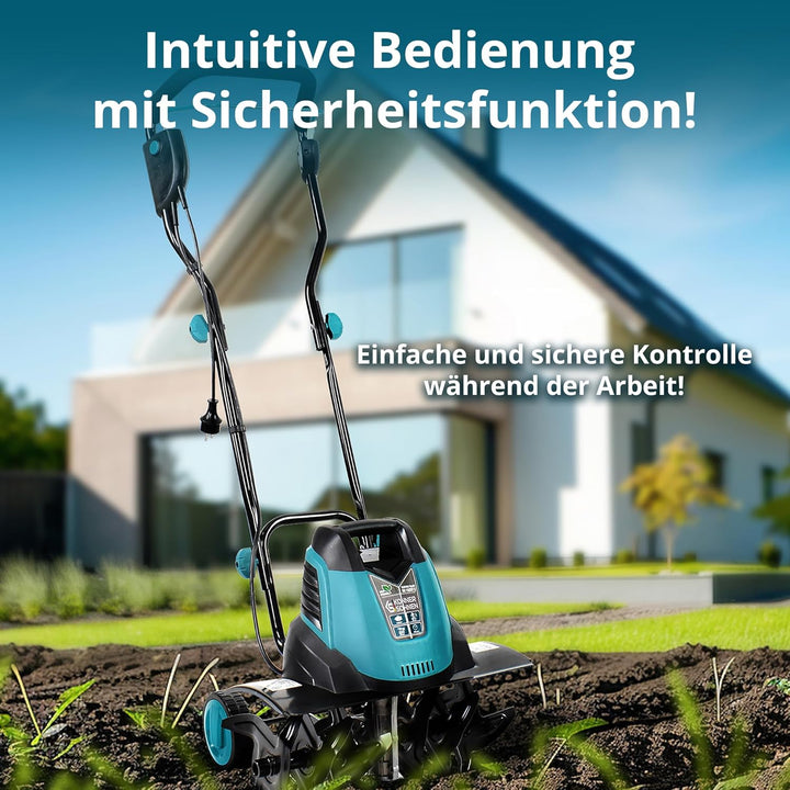 Könner & Söhnen KS 1500 T E Elektro-Bodenhacke, 23 cm Stahl Fräsen, 40 cm Arbeitsbreite, 23 cm Arbei