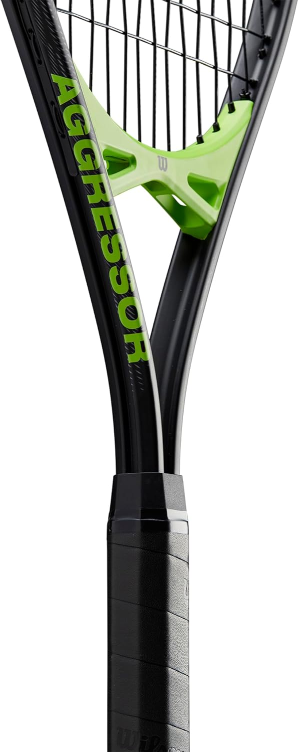 Wilson AGGRESSOR TNS RKT, Schwarz / Grün 4-3/8" (3), 4-3/8" (3)