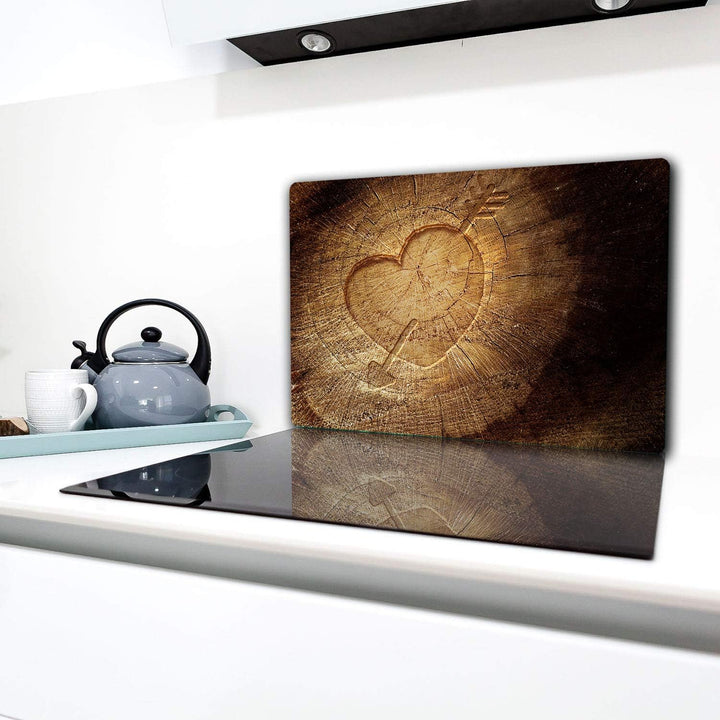 TMK |Herdabdeckplatte 80x52 cm 1-teilig Ceranfeldabdeckung Induktion Herdschutz Spritzschutz Glaspla