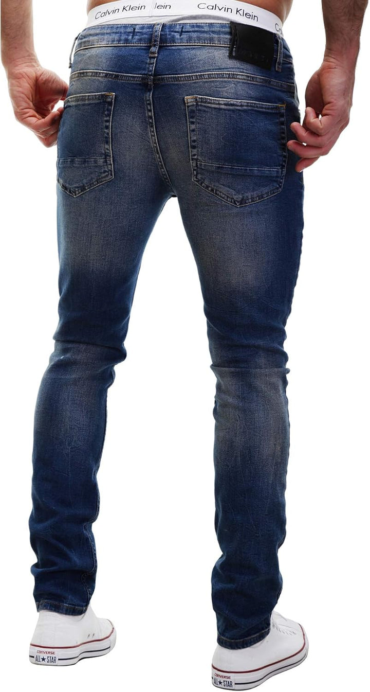 MERISH Jeans Herren Slim Fit Stretch Jeanshose Designer Hose Denim 9148-2100 29W / 32L 501-3 Denim,