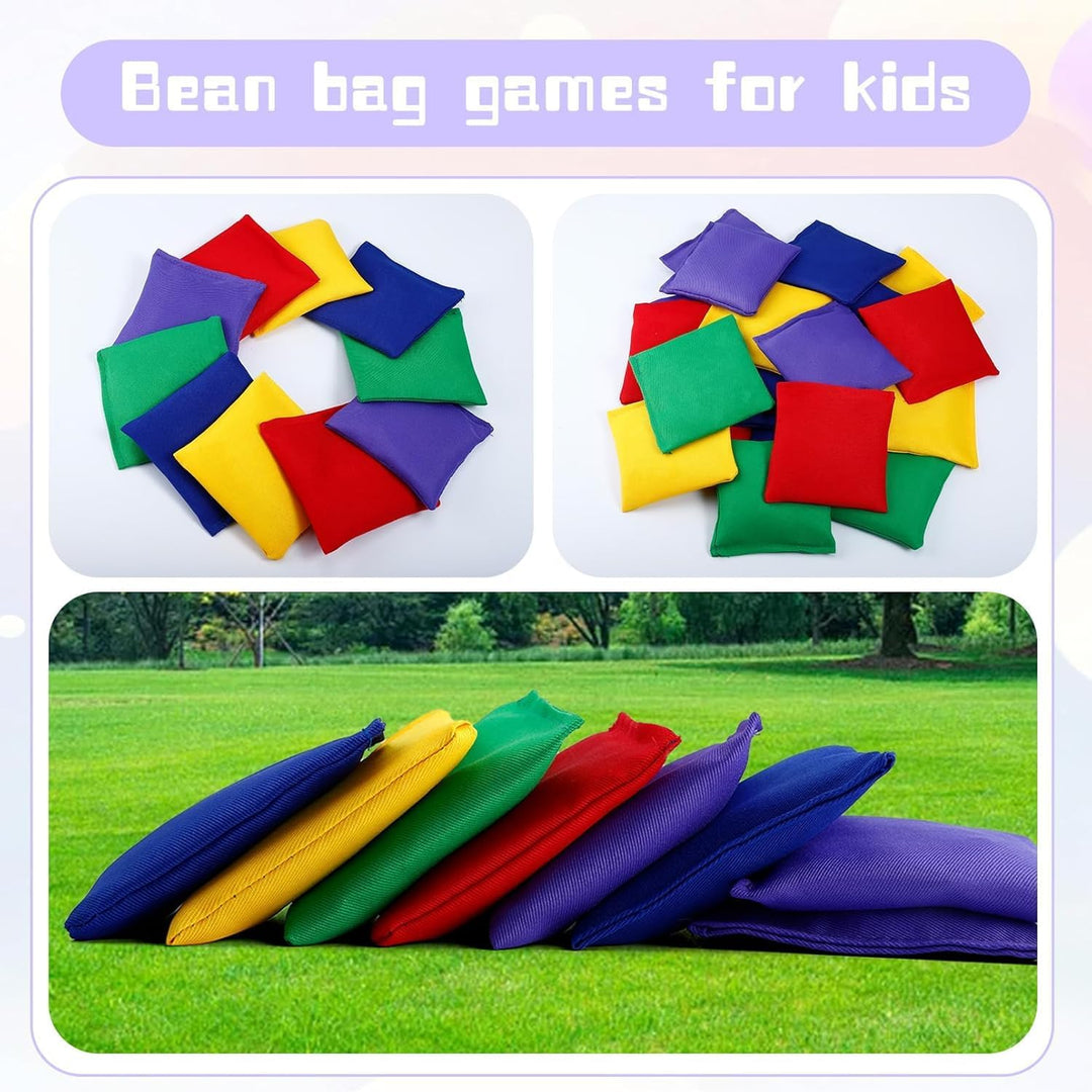 20 Stück Cornhole Säckchen, 10x10cm Nylon Sitzsäcke Werfen, Wurfsäckchen, Bean Bags Wurfspiel für Co