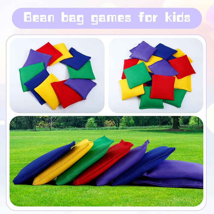 20 Stück Cornhole Säckchen, 10x10cm Nylon Sitzsäcke Werfen, Wurfsäckchen, Bean Bags Wurfspiel für Co