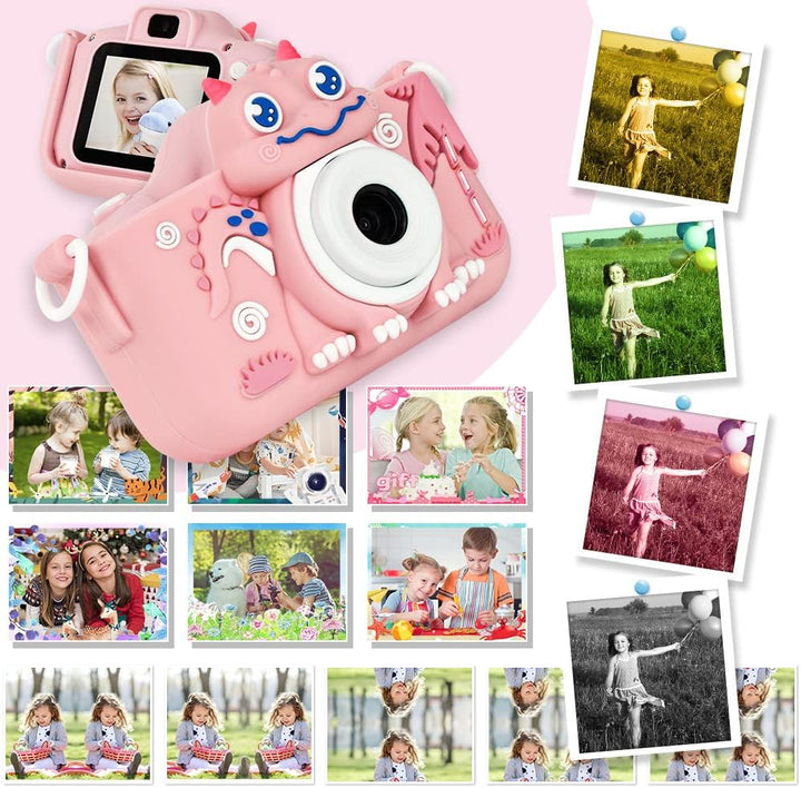 OSDUE Kinderkamera, 2.0”Display Digitalkamera Kinder, 1080P HD Eingebaute 32GB SD-Karte Selfie Digit