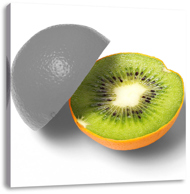 Pixxprint Orangen Kiwi Fruit Früchte Obst als Leinwandbild/Grösse: 70x70 cm/Wandbild/Kunstdruck/fert