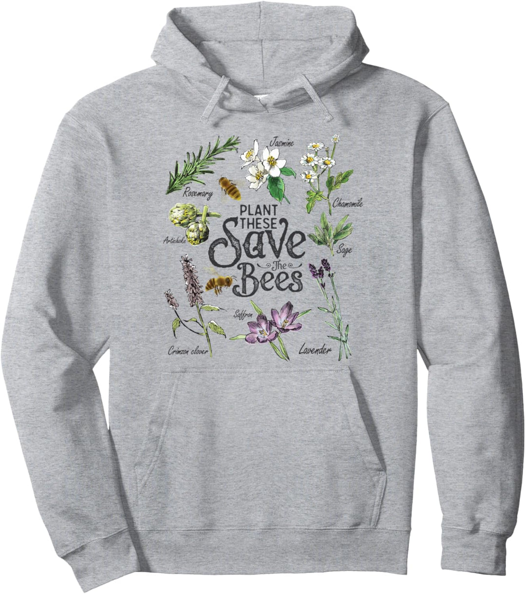 Plant These Save The Bees Geschenk Gelb Biene Pullover Hoodie