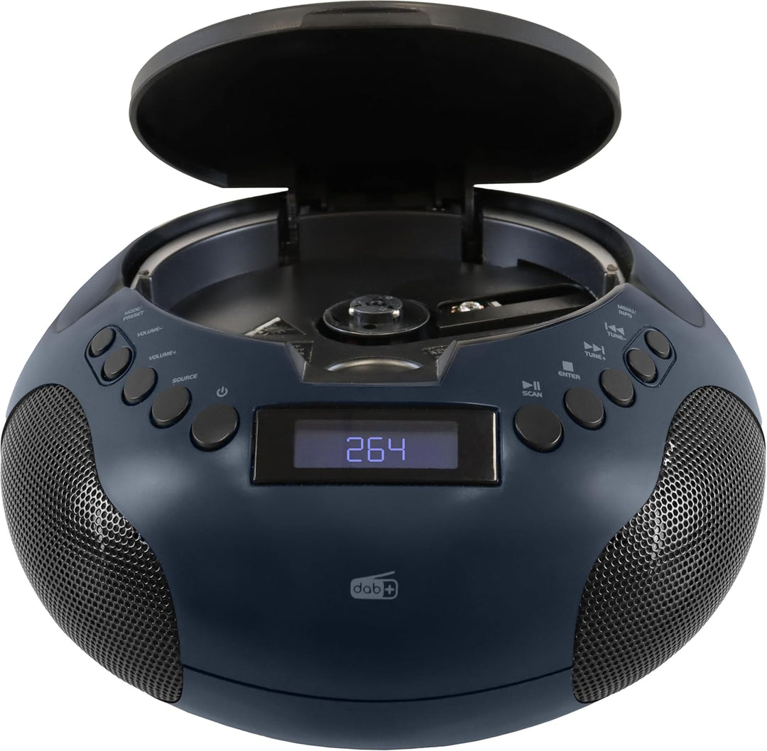 Majestic AH 264 DAB Boom Box mit CD-Player, DAB- und FM-Radio, AUX-IN, Schwarz