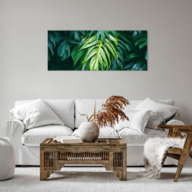 Panorama Bilder auf Leinwand 100x40cm Leinwandbild mit Rahmen Blume Natur Gross Wanddeko Bild Schlaf