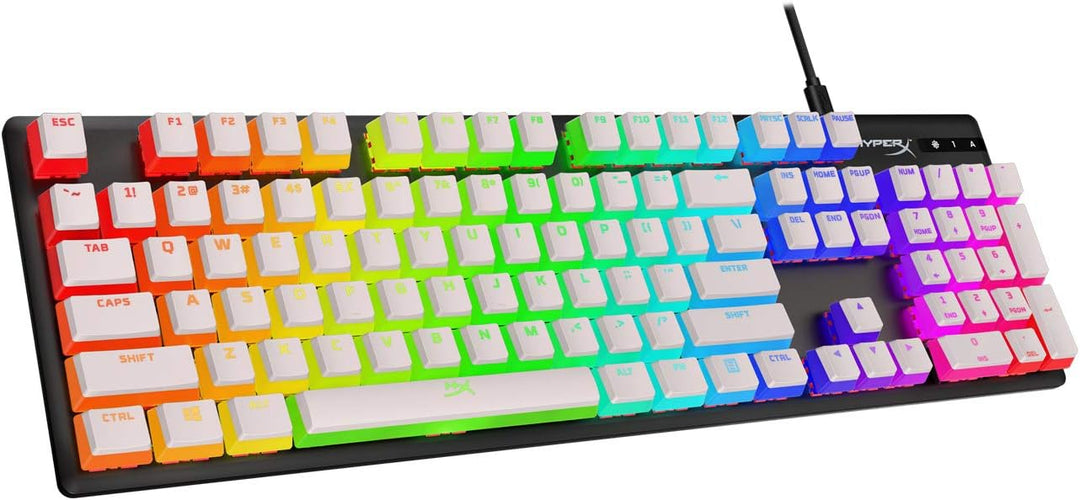HyperX Pudding Keycaps – Vollständiger Tastensatz – PBT – {Weiss} – English (US) Layout – 104 Key, H
