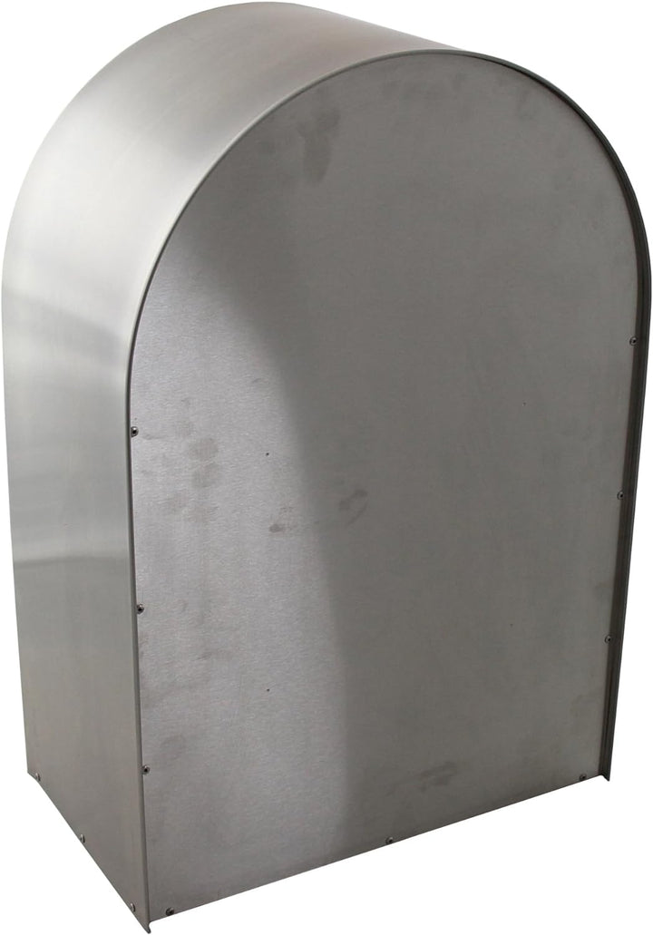 Burg-Wächter Briefkasten Edelstahl mit Öffnungsstopp, Grossraumbriefkasten, A4 Einwurf-Format, Rostf