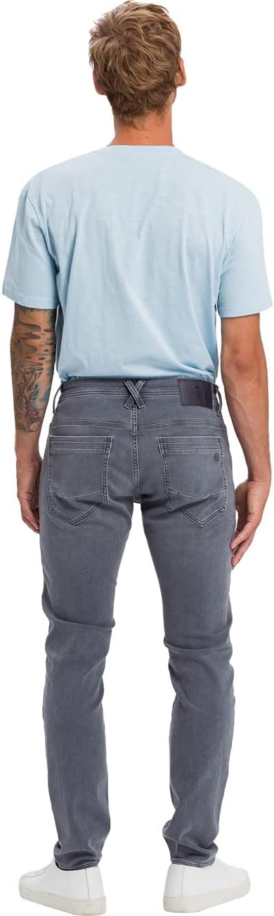Cross Jeans Herren Jeans Jimi - Slim Tapered Fit - Grau - Light Grey W 28-W38 Hellgrau 022 29W / 30L