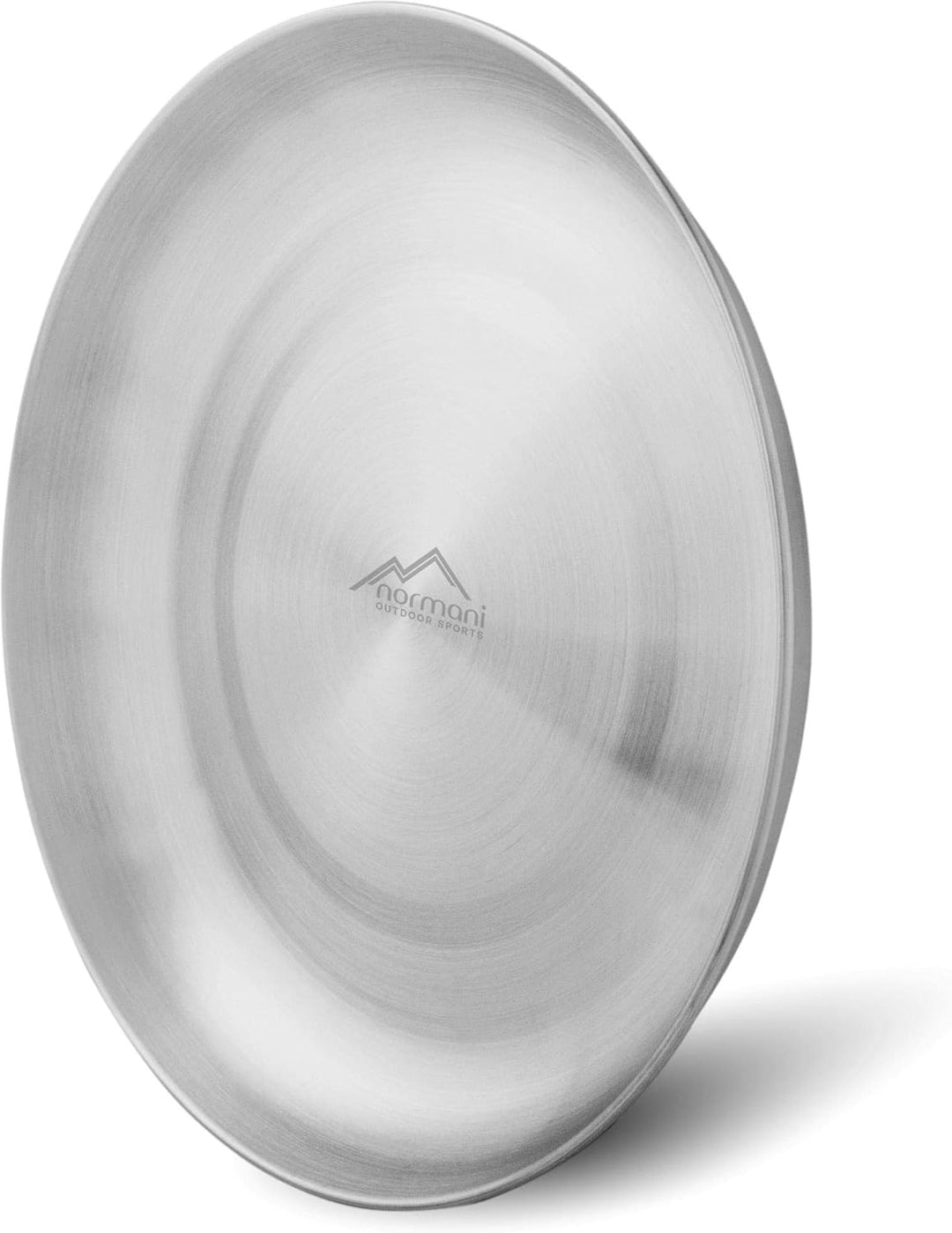 Camping Edelstahl Geschirrset 2X Besteckset + 2X Teller + 2X Tasse Silber Flach OneSize, Silber Flac