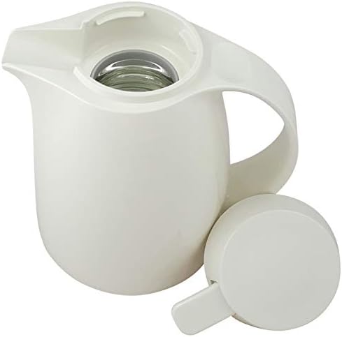 Helios Servitherm Thermoskanne Weiss 0,3L – 6h Heiss - Hält Getränke heiss & kalt - – Einhandbedienu