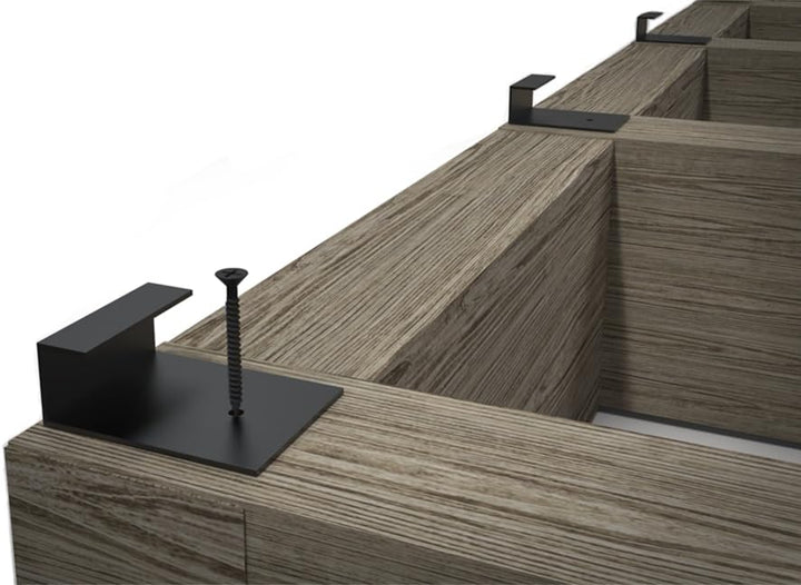 YOUTU® 30 Stück WPC Befestigungsclips Anfang/Endklammer, 8mm Versteckte Starter Befestigung Board Cl