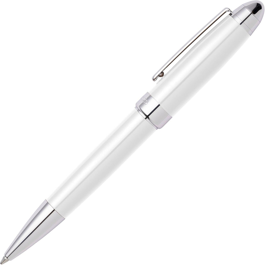 Hugo Boss Kugelschreiber Icon White aus Messing hergestellt, Farbe: Weiss, Abmessungen: 12 x 138mm,