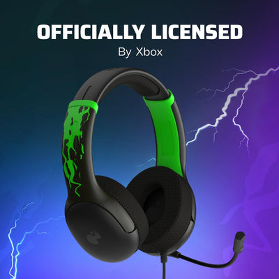 PDP Xbox AIRLITE Wired Headset Jolt Green