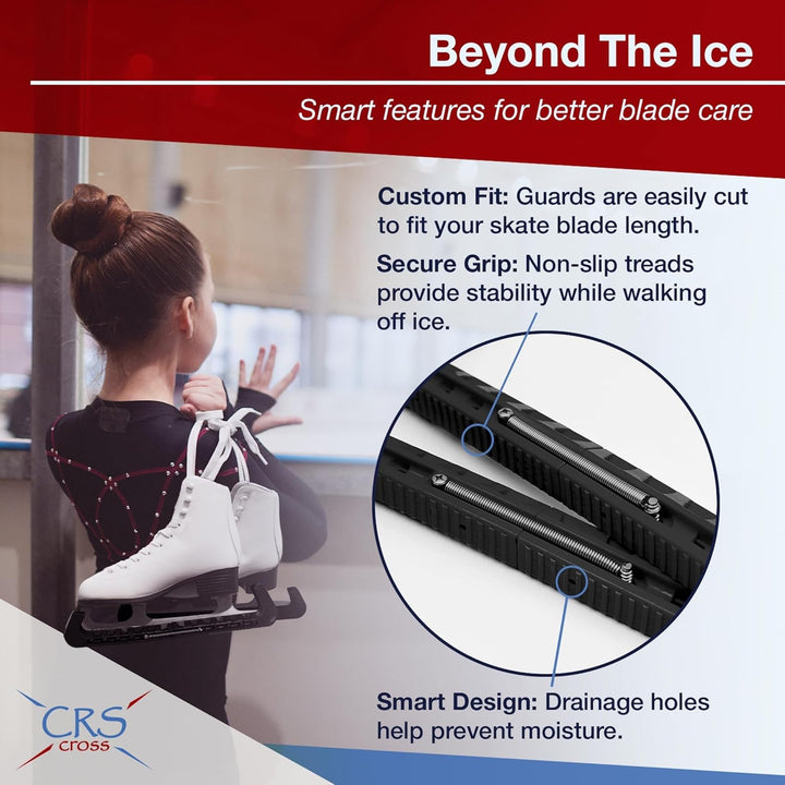 CRS Cross Skate Guards, Soakers and Towel Gift Set - Ice Skating Guards and Soft Skate Blade Covers