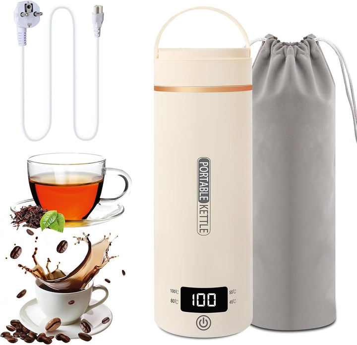 Elektrischer Reisewasserkocher Klein 500ML, Kleiner Wasserkocher Reise Schnelles Kochwasser Mini -Wa