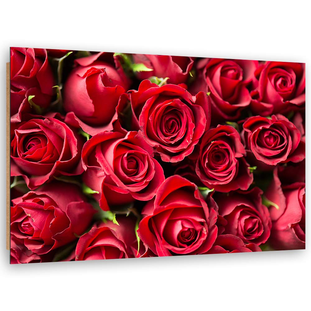 Wandbild XXL Natur Deko Kunst Bilder Blume Rot 120x80 cm M14550 120x80 cm, M14550 120x80 cm