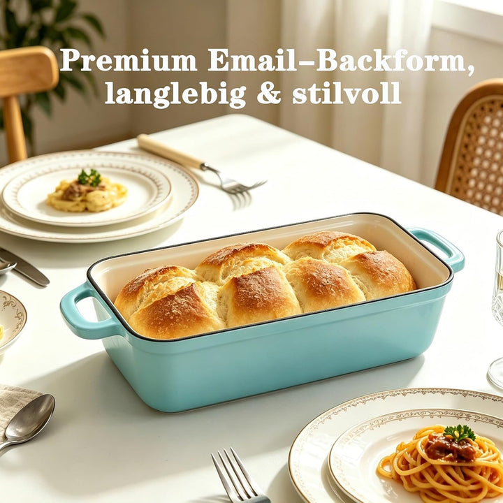 5.68 L Gusseisen Brotbackform,Brotbacktopf mit Deckel,Gusseisen Topf Brot Backen,Brotformen zum Back