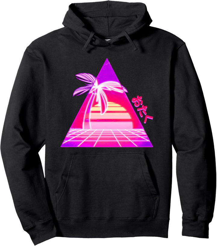 Lustige Otaku 90er Jahre Retro-Palme Japanese Vaporwave Pullover Hoodie