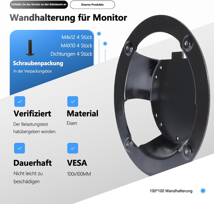 Odyssey G7 VESA Adapter kompatibel mit Samsung Odyssey G6, G7 Monitoren (passend für G65B G70A G70B