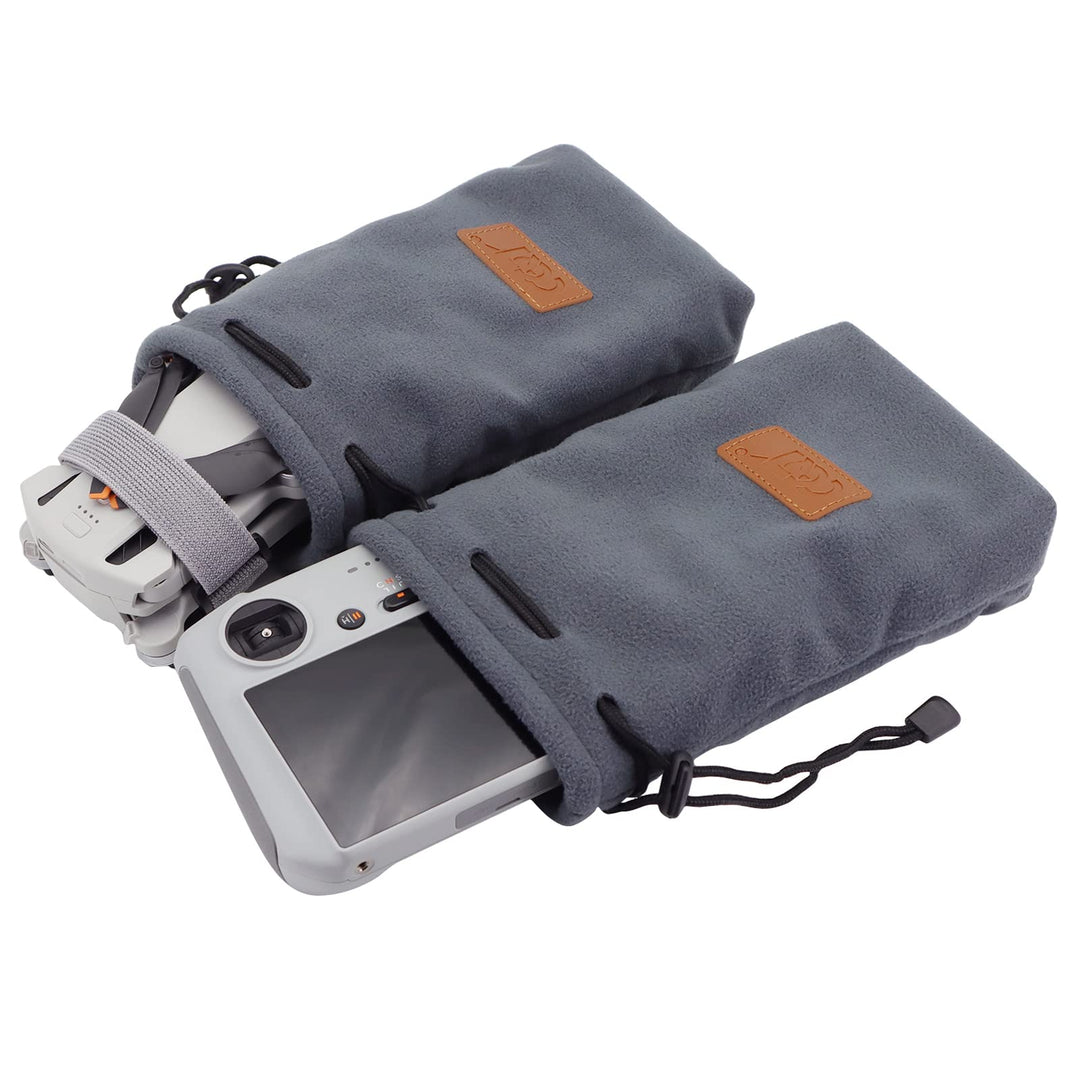 Gdraco Mini3 Tragetasche Kompakter Case Flanell-Tasche Drohnenzubehör 2 Taschen + 1 Propellerhalter,