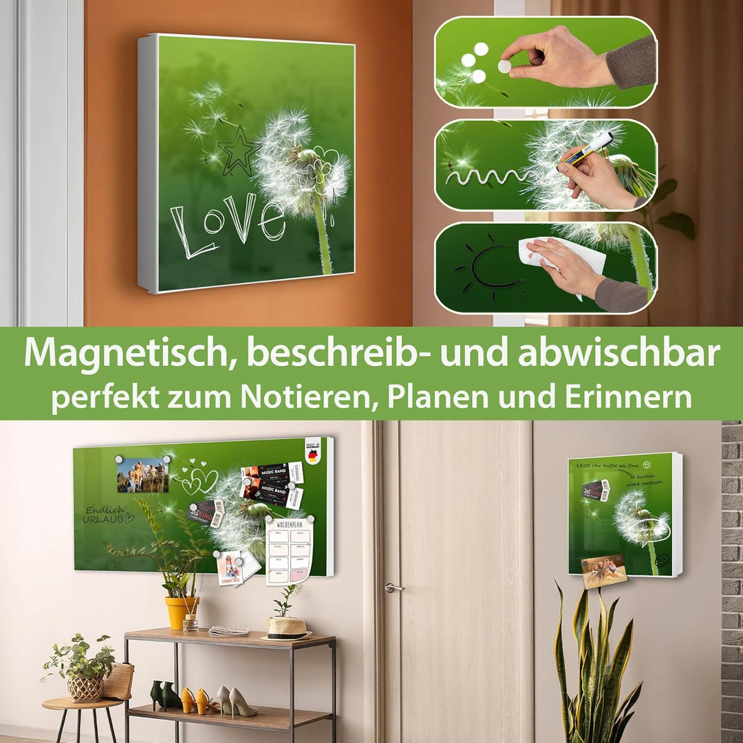 banjado Grosser Schlüsselkasten Metall - Schlüsselbox 30x30cm mit 32 Haken - Schlüsselkasten modern