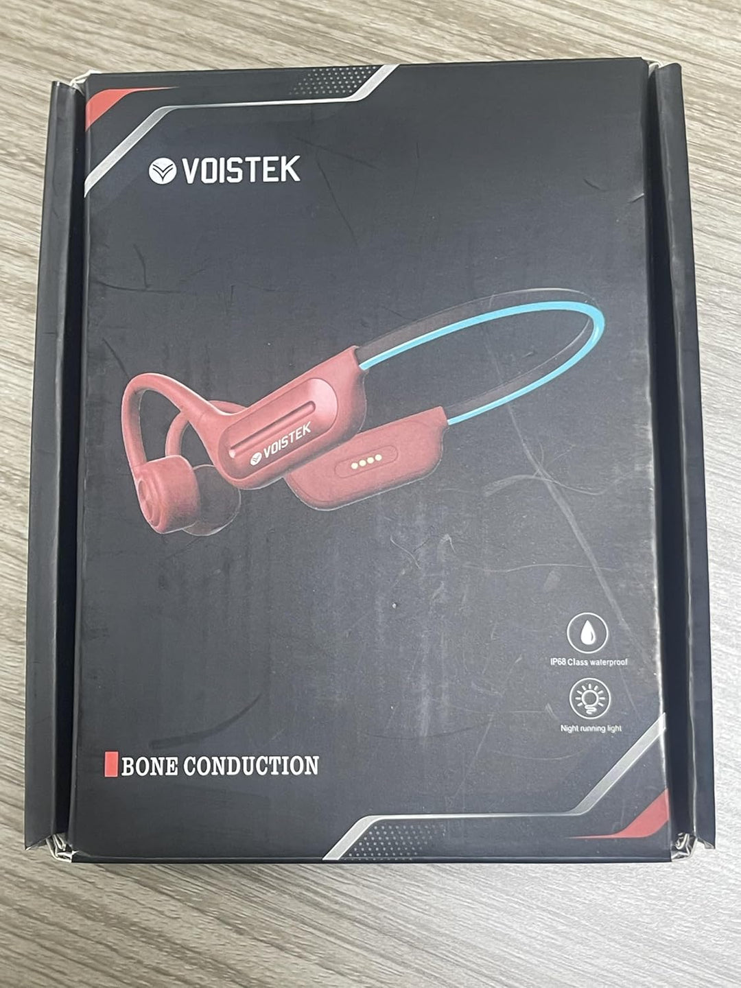 Voistek Knochenschall Bluetooth 6.0 Kopfhörer, IP68 wasserdicht, mit MP3-Player 32GB Speicher, Unter