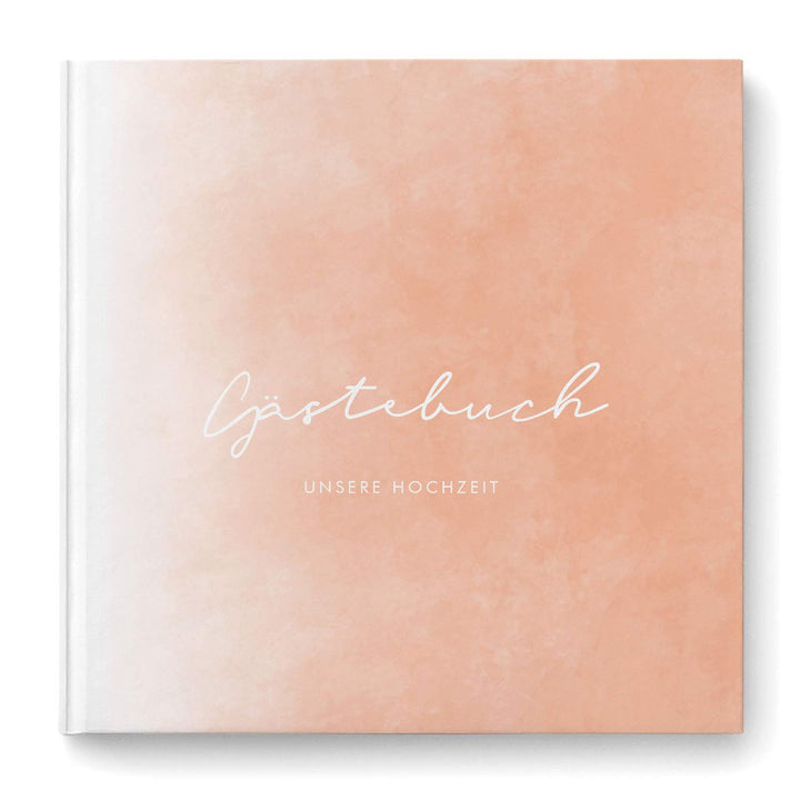 DeinWeddingshop Gästebuch zur Hochzeit, Hochzeitsgästebuch Fotobuch Hardcover - Watercolor Serie - q