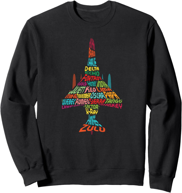 Aviation Alphabet Phonetic Language Fighter Aircraft Cool Sweatshirt