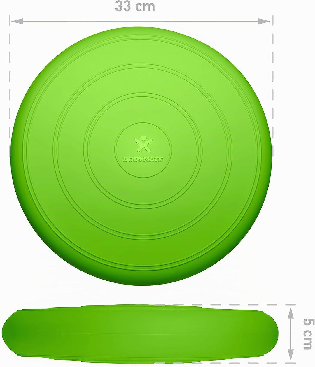 BODYMATE Ballsitzkissen COMFORT inkl. Pumpe 33cm Durchmesser - Balance-Kissen, Sitzballkissen, Luftk
