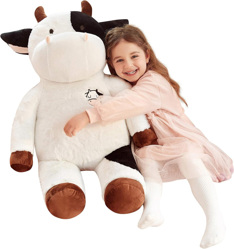 IKASA Gross Kühe Stofftier Riesenkuh Plüschtiere Kuh Kuscheltiere Gross Plüschtier Grosse Kuhen Stof