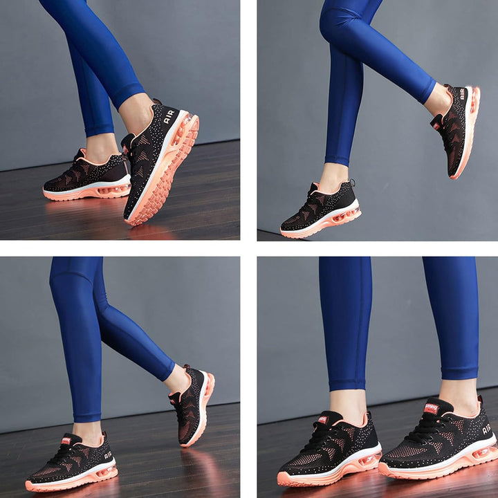 Sumateng Sneaker Damen Air Sportschuhe rutschfest Atmungsaktiv Laufschuhe Luftpolster Turnschuhe Lei
